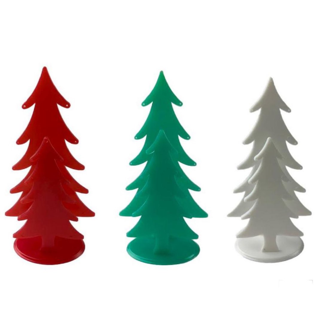 Earring stand Christmas tree 3 colors - 收纳用品 - 塑料 绿色