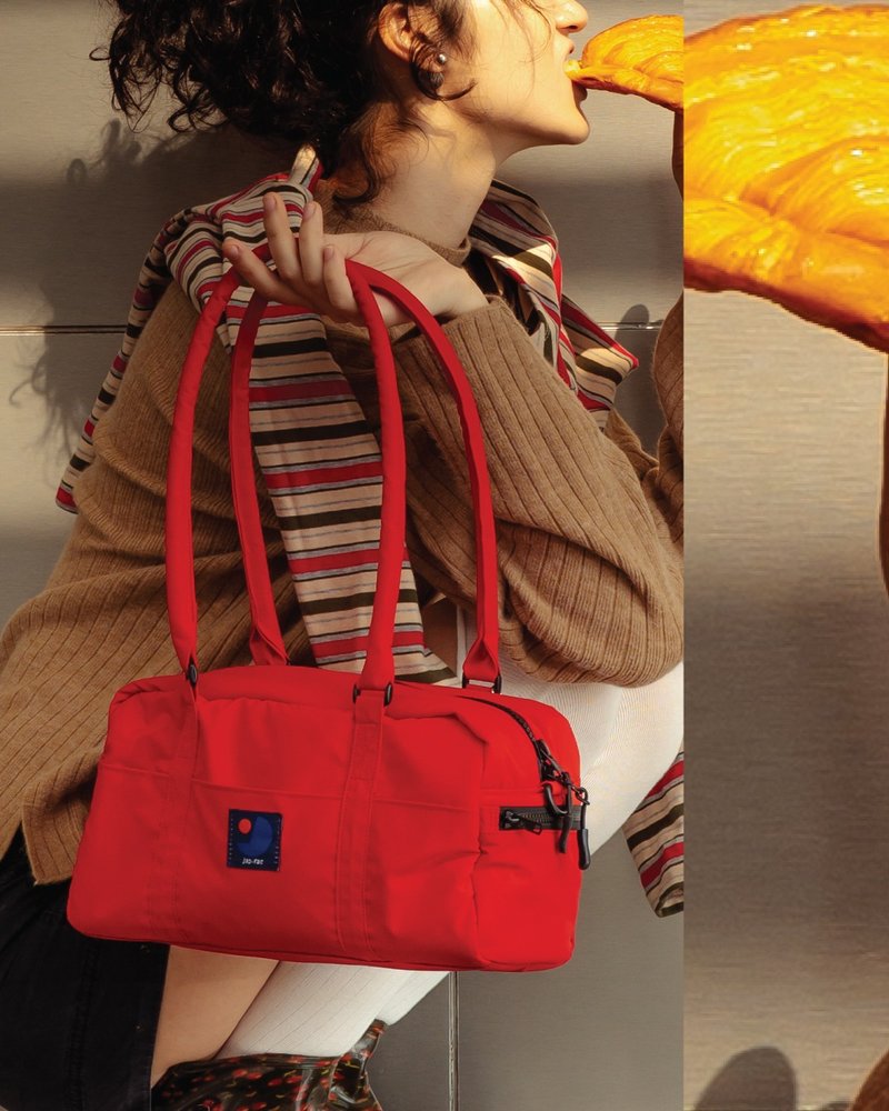 japfac CUBE 包：红色 - 侧背包/斜挎包 - 尼龙 红色