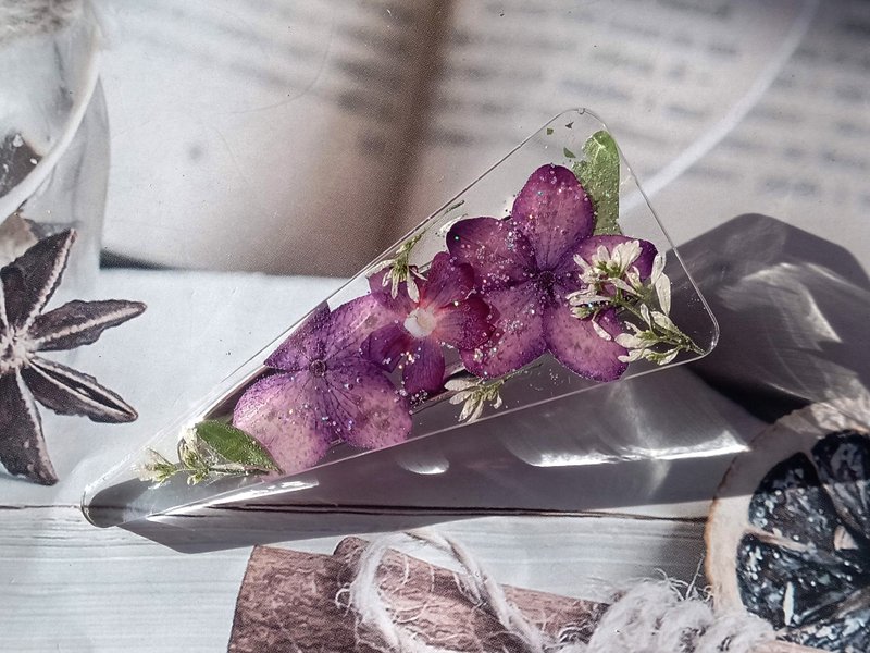 手作押花发夹 | 恋恋紫色 - 发饰 - 其他材质 紫色