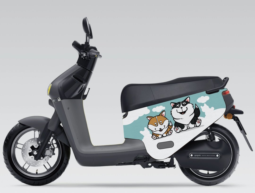 Gogoro 防刮车套 Ai1 Ai3 UR2 柯基 柴犬 哈士奇 可改背景底色 - 其他 - 聚酯纤维 