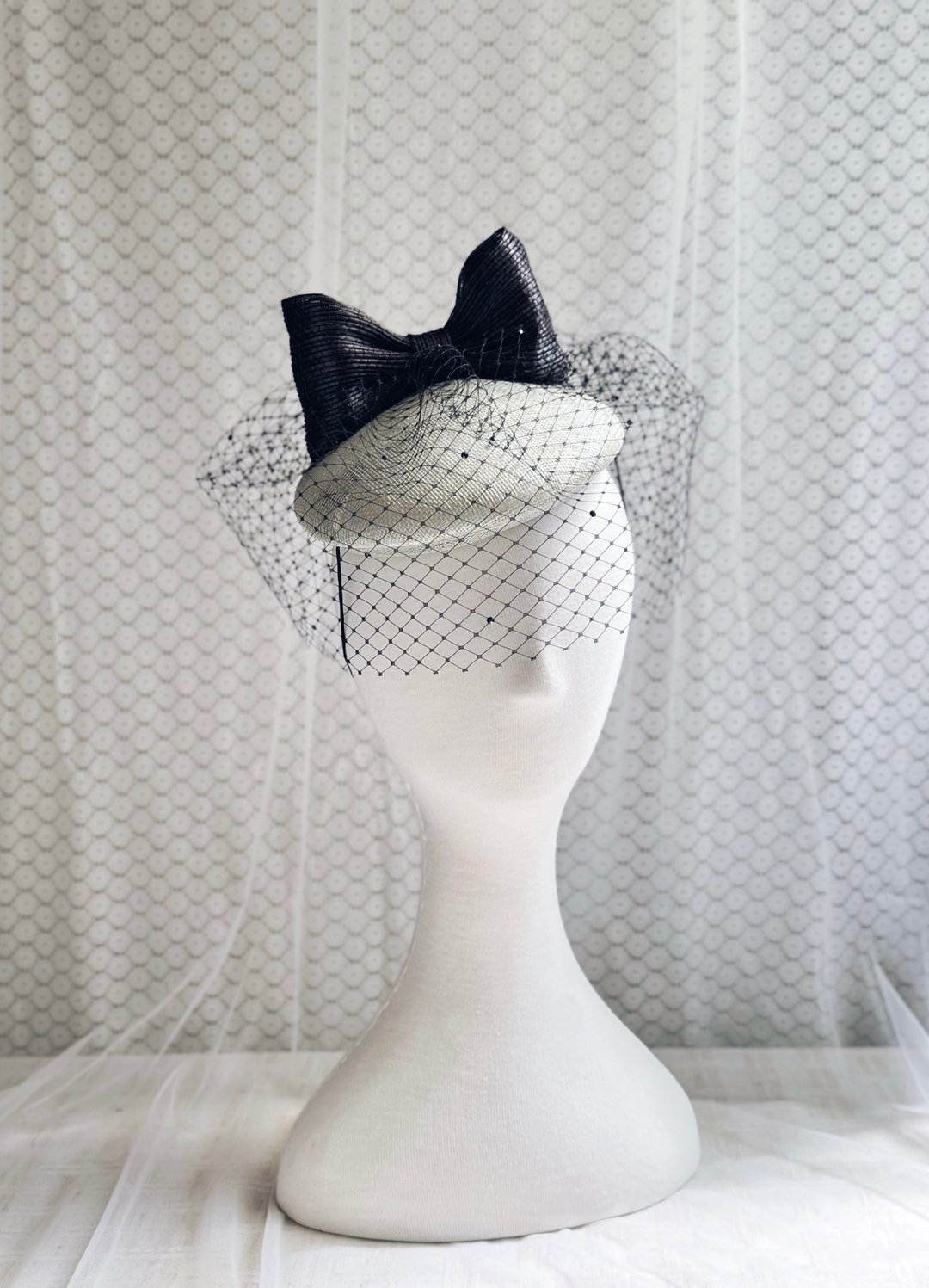 英式帽饰 Fascinator- Eudora - 帽子 - 棉 