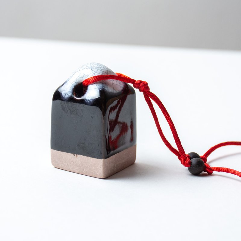 【地面上的行星】纯手工定制化陶瓷印章 - 大冥王星 - 印章/印台 - 陶 黑色