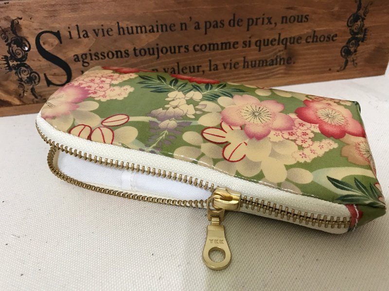 手作iPhone 手机袋 手机收纳袋 拉链手机包 拉链袋 随身包 - 手机壳/手机套 - 防水材质 绿色