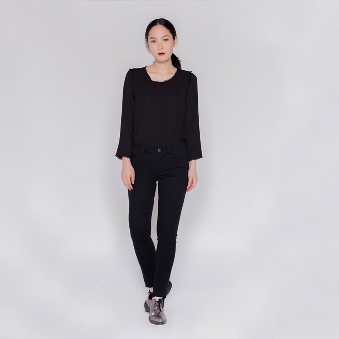 独立女生修身长裤 Indie Girl Slim-Fit  Bootcut Jeans P115 - 女装长裤 - 棉 多色