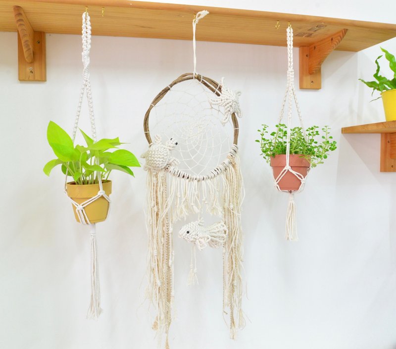 波希米亚海洋风捕梦网 - 摆饰 - 棉．麻 白色