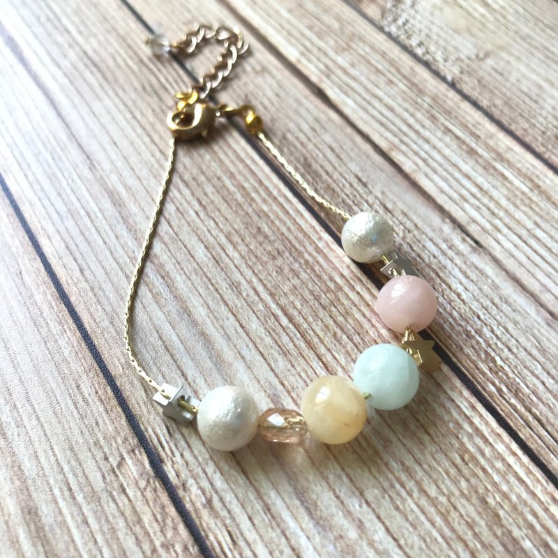 泰国Motta设计-星星糖果简约风手链手环-白 - 手链/手环 - 其他材质 白色