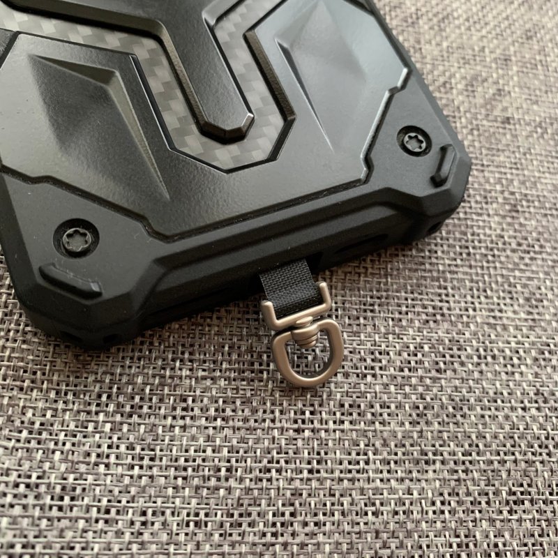 手机挂绳夹片 手机夹片  0.4mm 极薄不刮手机 不卡充电线 - 手机配件 - 尼龙 黑色