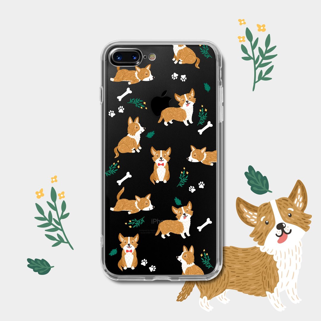 柯基犬小狗 | 透明软壳 | 手机壳 - 手机壳/手机套 - 塑料 