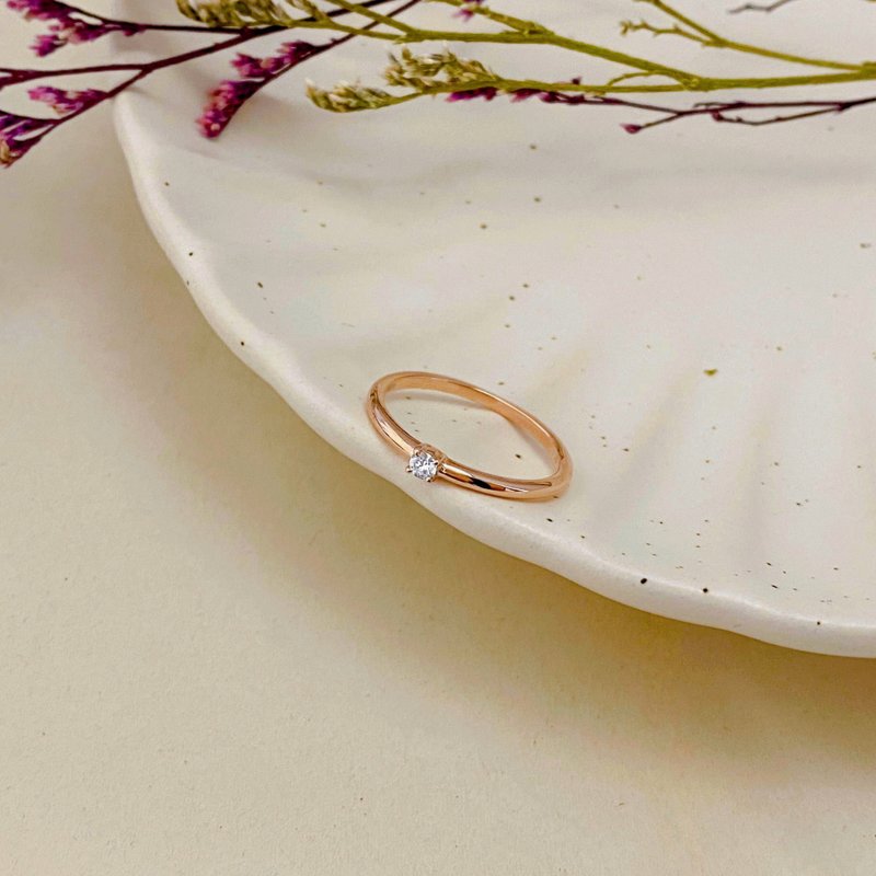 14K | 5分甜方糖_戒指 - 戒指 - 贵金属 