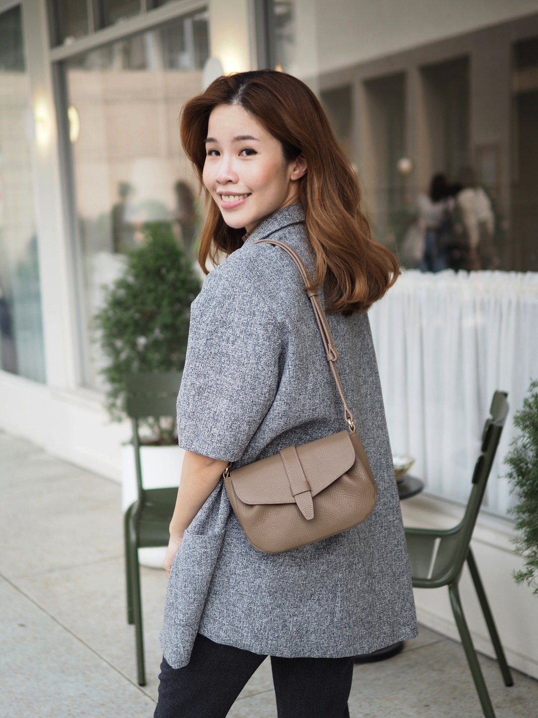 Kate（花生棕）：斜背包、牛皮、轻便包、肩背包 - 手提包/手提袋 - 真皮 卡其色