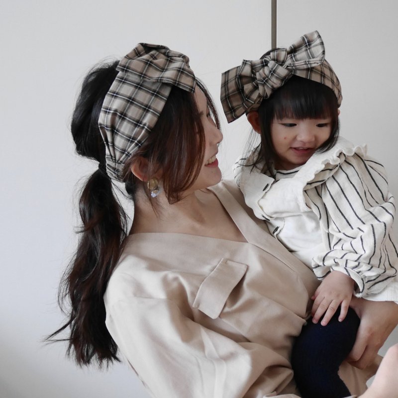 发带 ヘアバンド | 金泽燕麦栗 - 发带/发箍 - 棉．麻 卡其色