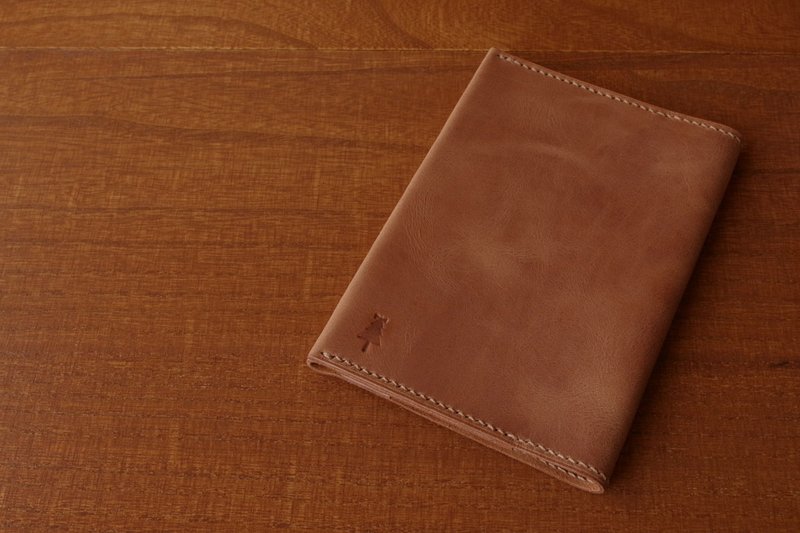 [Made to order] Book cover with matte texture Paperback size 105X148mm Brown - 笔记本/手帐 - 真皮 咖啡色