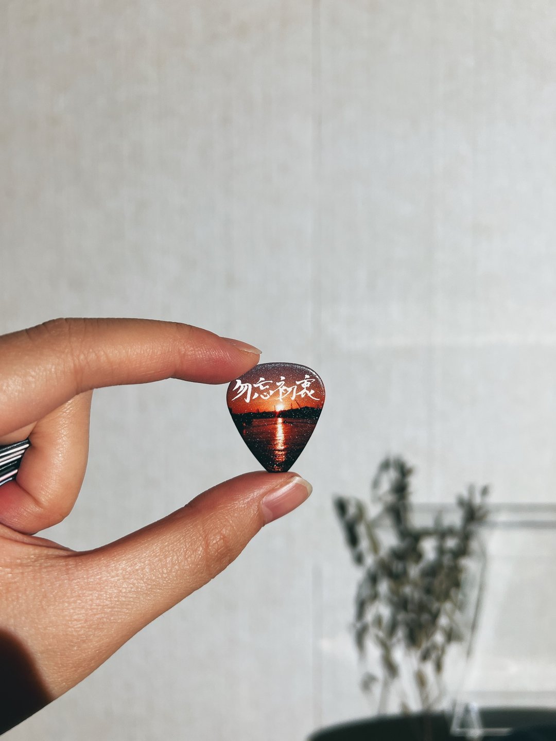 双面泼墨手写结他拨片Guitar Pick – 勿忘初衷 - 吉他配件 - 其他材质 多色