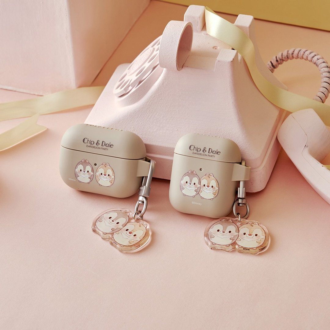 Disney Ufufy 系列 - 奇奇与蒂蒂款强悍防摔 AirPods 保护套 (附吊饰) - 耳机收纳 - 塑料 多色