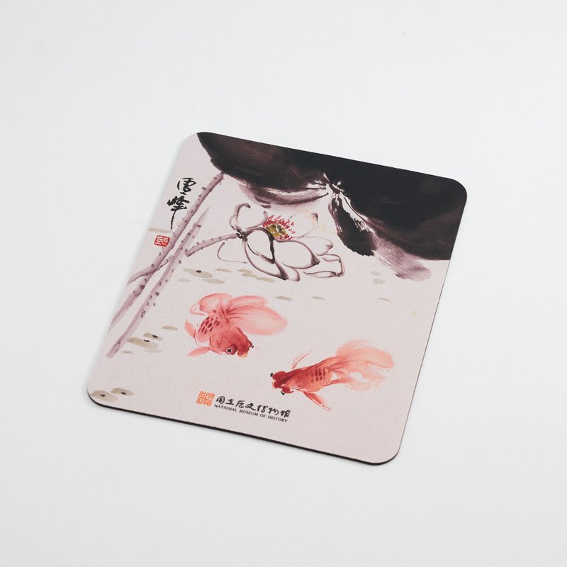 鼠标垫 荷塘双鱼 - 鼠标垫 - 其他人造纤维 白色