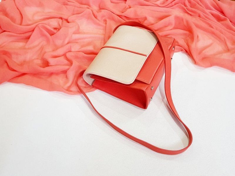 Bliss (Fruit Punch Color) Leather Bag - 手提包/手提袋 - 真皮 橘色