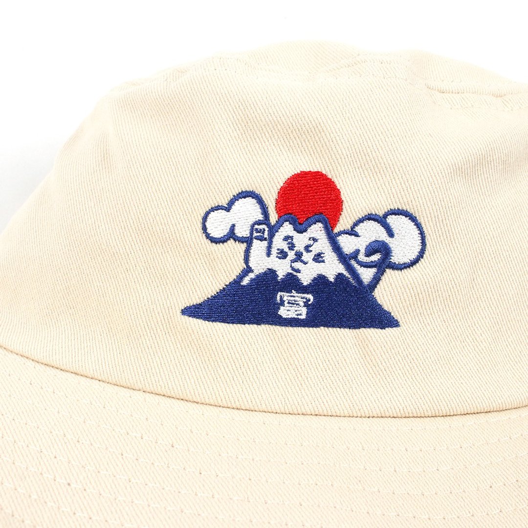 猫株式会社 Fuji Meow 富士猫 Bucket Hat 砂洗渔夫帽 - 帽子 - 棉 卡其色