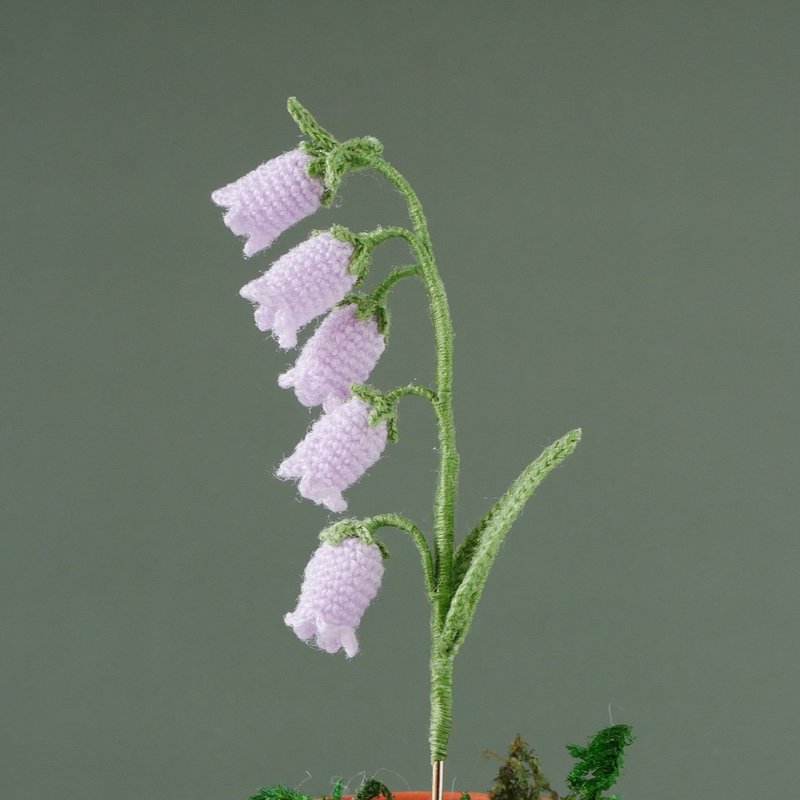 紫斑风铃草别针胸针　花/手工 / 手工编织 / 绣花线/紫 - 胸针 - 绣线 紫色