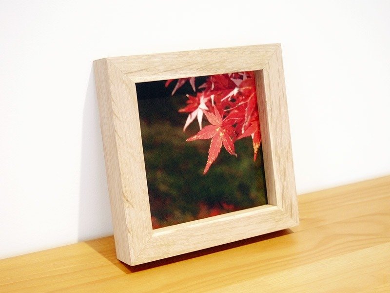 眷念 枫红(双面手工木框画) - 摆饰 - 木头 咖啡色