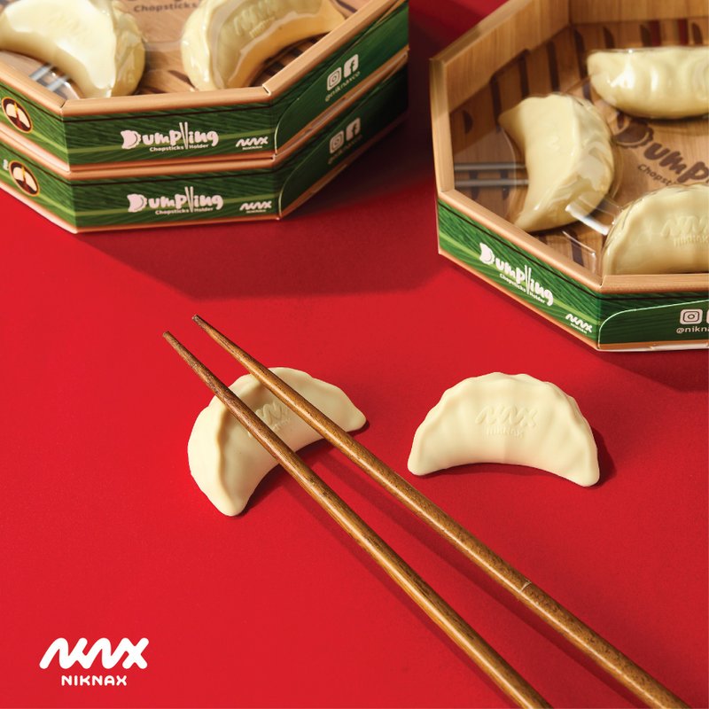 Dumpling Chopsticks Holder | Niknax Brand | 4 pcs - 其他 - 塑料 白色