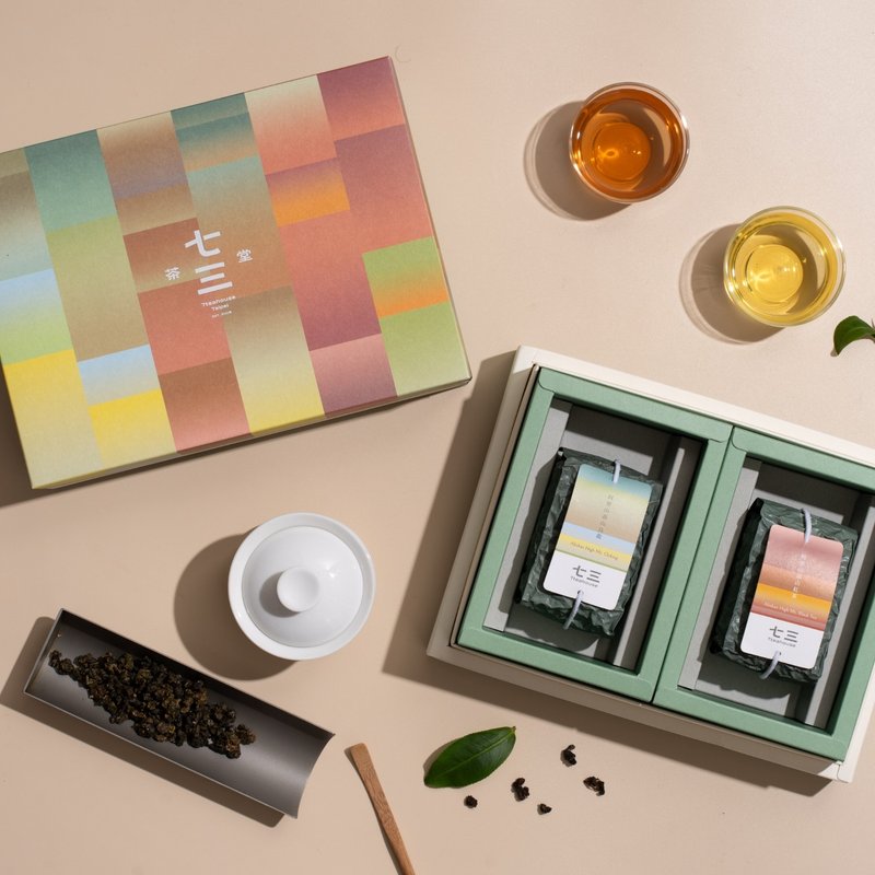 七三茶堂 风味色谱茶礼盒丨精品原叶 + 精品原叶【附提袋】 - 茶 - 纸 多色