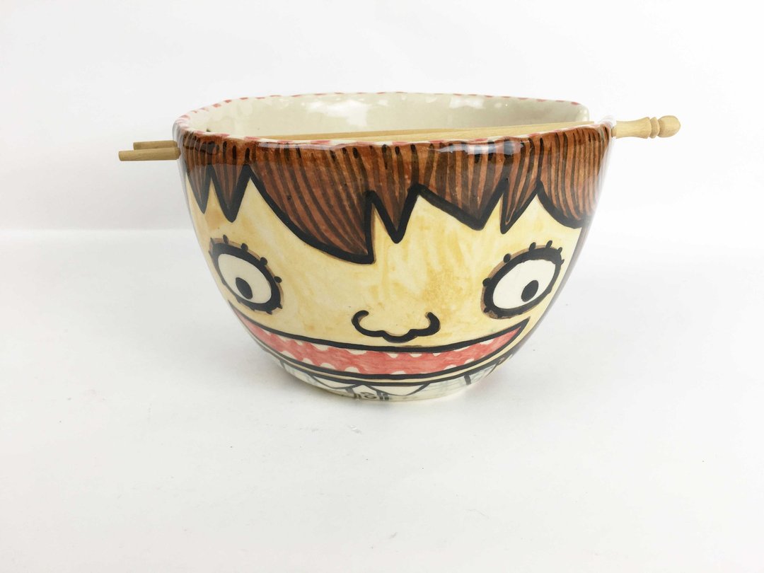 Nice Little Clay 手工大碗 男孩女孩 0201-18 - 碗 - 陶 咖啡色