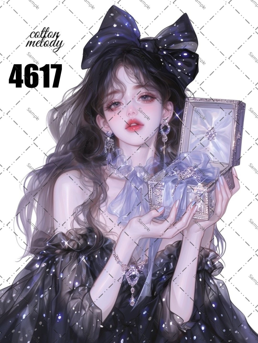 original sticker no.4617 人物贴纸 原创贴纸 原创人物贴纸 装饰贴纸 cotton melody - 贴纸 - 纸 