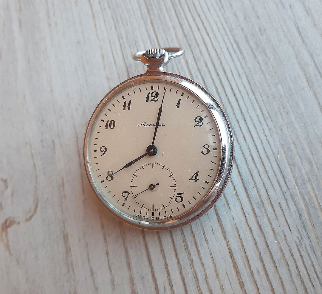 Soviet pocket watch Molnija 3602 - wind up mechanic retro mens watch USSR - 男表/中性表 - 其他材质 