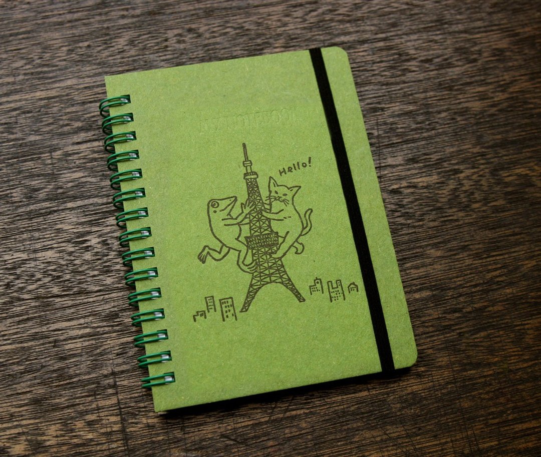 Ring Notebook with 2023 Schedule Tokyo Tower Green - 笔记本/手帐 - 纸 绿色