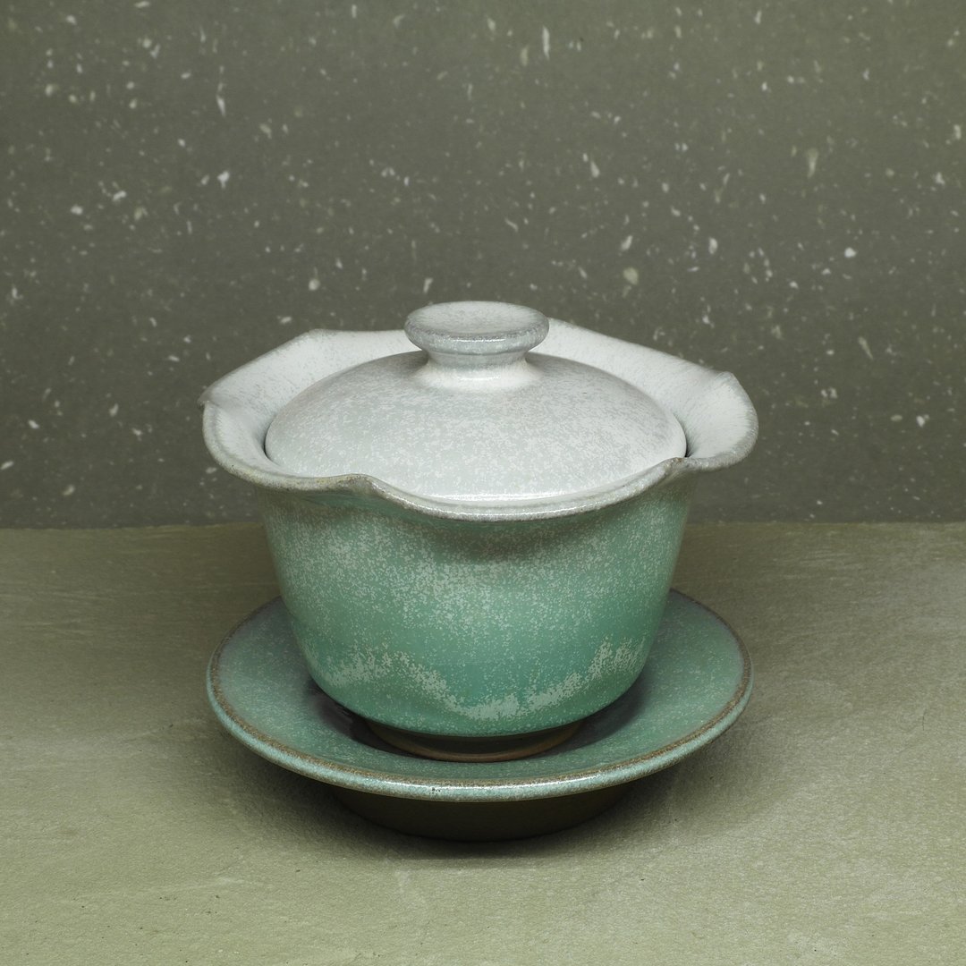 荷口双色盖碗 三才碗 手作陶艺 茶道具 - 茶具/茶杯 - 陶 