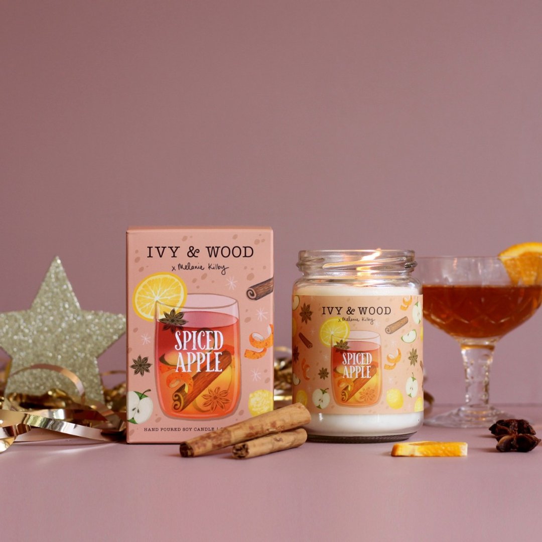 【圣诞限定】香料苹果香氛蜡烛-【IVY&WOOD】天然手作香氛 - 蜡烛/烛台 - 其他材质 