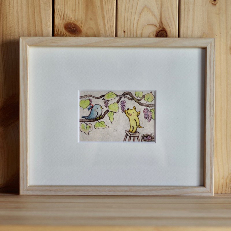 葡萄   原图 - 海报/装饰画/版画 - 棉．麻 红色