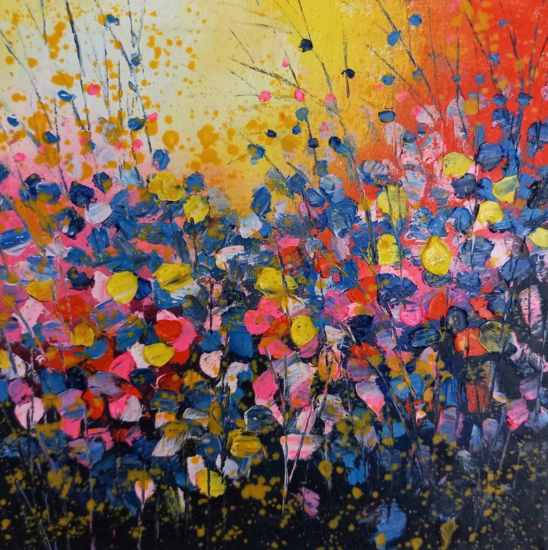 高素宽油画创作原作      幸福森林 - 海报/装饰画/版画 - 其他材质 黄色