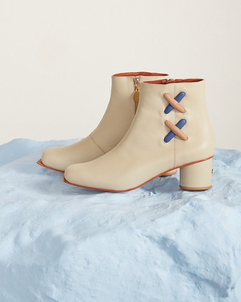 5.4 THE GAZETTEER BOOTIE / LIMESTONE - 女款休闲鞋 - 真皮 