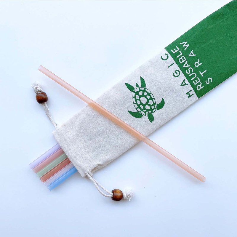 【美吉吸管 x 21.5cm】 单支细吸管 • 适用大杯手摇饮 - 环保吸管 - 其他材质 多色