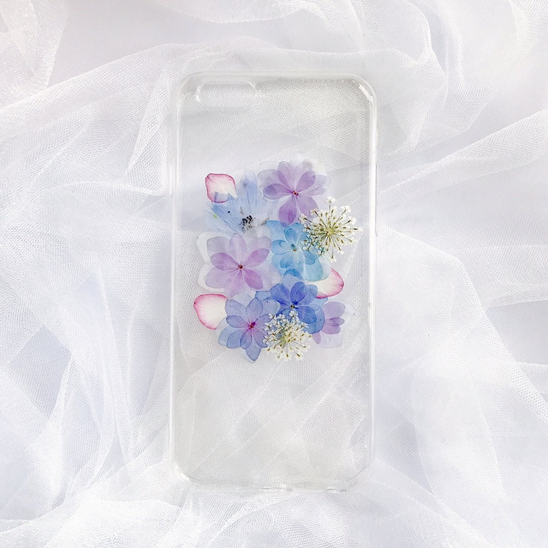 粉蓝/紫粉色系绣球花飞燕草手机壳/iPhone5/5s/6/6s/Plus/7/7Plus - 其他 - 其他材质 
