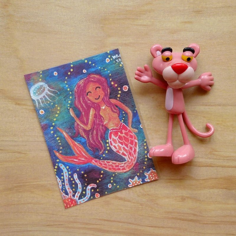 明信片 ∣ 美人鱼 - 卡片/明信片 - 纸 多色