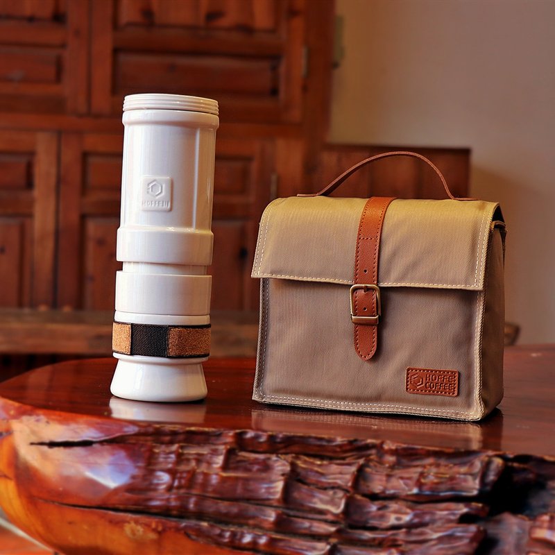 【冰裂纹限量版12组】携带式精品手冲咖啡泡茶机 HOFFE3 优惠组合 - 咖啡壶/周边 - 瓷 白色