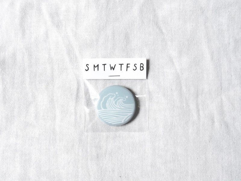 海波浪  胸章/徽章/别针/胸针 - 徽章/别针 - 其他金属 蓝色