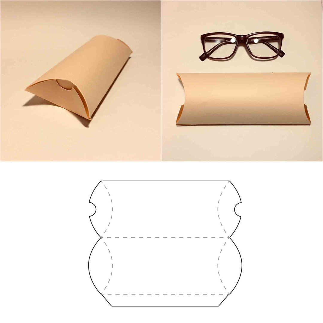 Glasses case template, glasses holder, glasses box, glasses gift box, SVG, PDF, - 图文模板设计 - 其他材质 