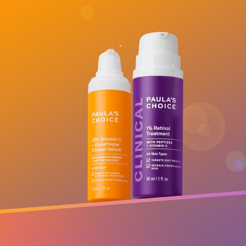 进阶早C晚A【宝拉珍选】C25瞬效亮白淡斑精华+1%A醇逆龄精华 - 乳液 - 其他材质 橘色