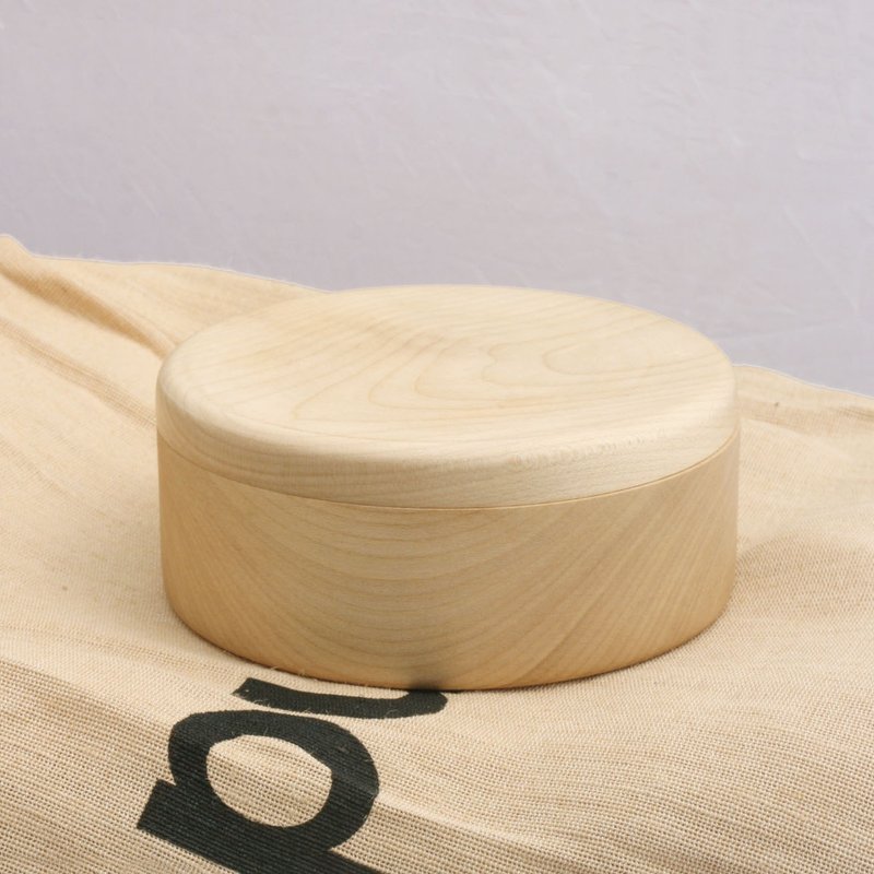 月光小圆实木盒 收纳盒 置物盒 - 收纳用品 - 木头 卡其色
