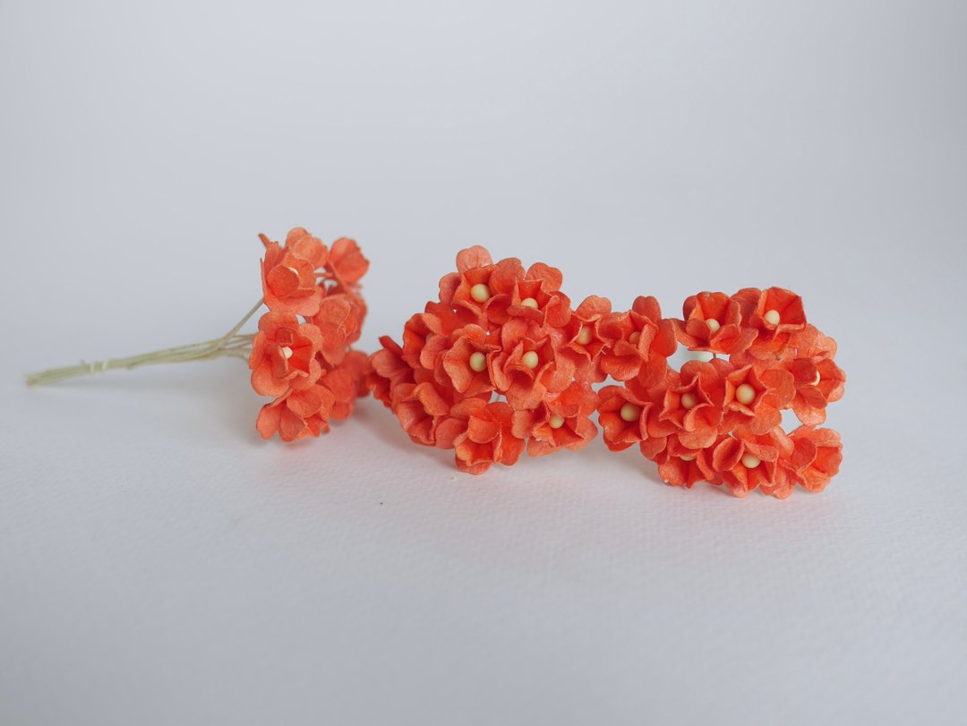 纸花，婚礼，10​​0 件。 DIY 绣球花用品，2 厘米。橘色. - 木工/竹艺/纸艺 - 纸 卡其色