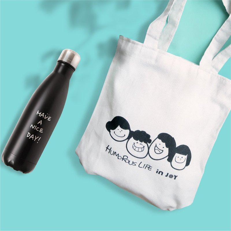 【超幽默人生系列】手提包 / 肩背包 / 帆布包 - 手提包/手提袋 - 棉．麻 白色