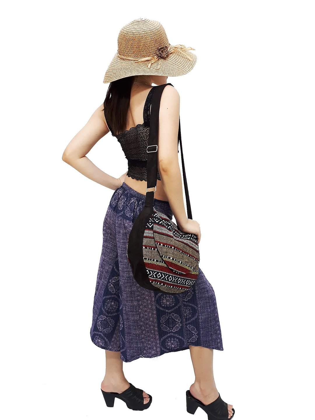 Handmade bag Woven Cotton Bag Women bag Shoulder bag Crossbody Bag Colorful - 其他 - 棉 卡其色