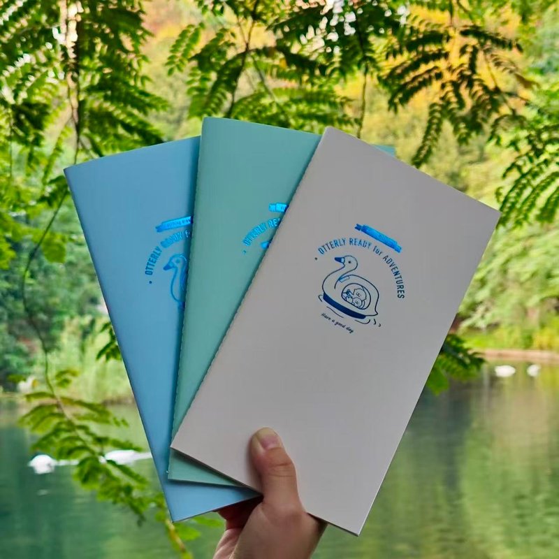 Shine原创可爱水獭天鹅船手账本笔记本 - 笔记本/手帐 - 纸 