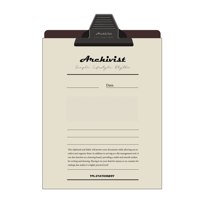 TPL_档案管理员A4板夹_直式_OT005 - 文件夹/资料夹 - 其他材质 咖啡色