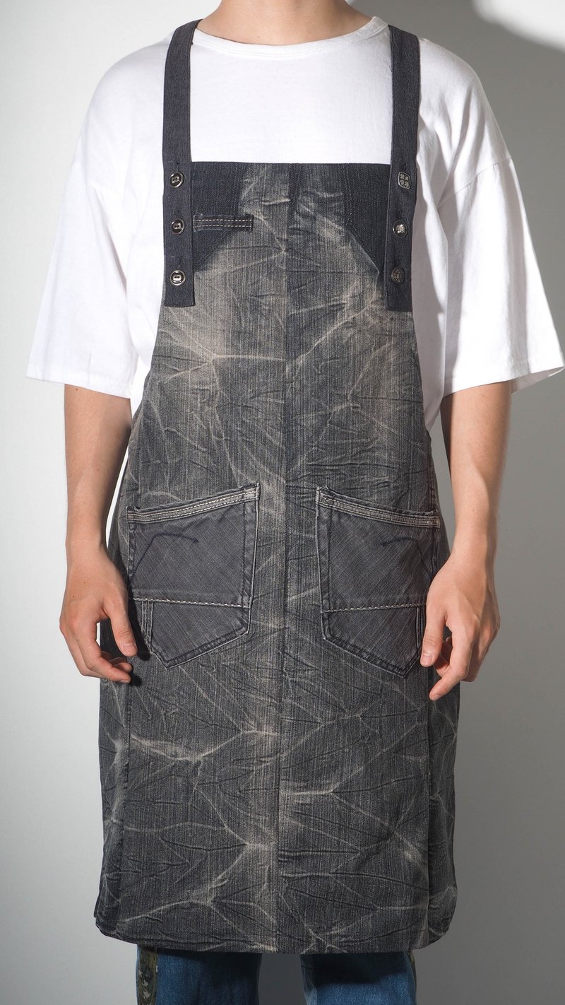 排扣交叉围裙-定制颜色请留言 - 围裙 - 棉．麻 