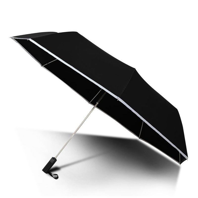 TDN超大伞面英爵反光黑胶自动开收伞 超拨水防晒自动伞(时尚黑) - 雨伞/雨衣 - 防水材质 黑色