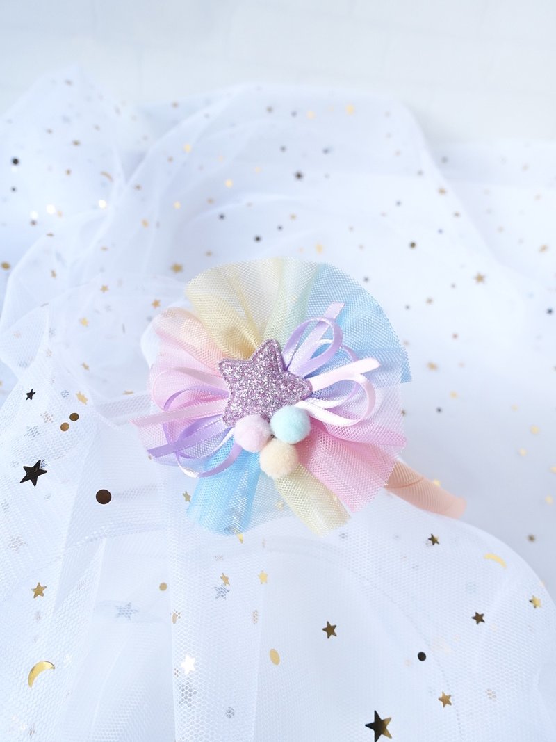 幻彩渐变网纱星星儿童发箍 头箍  头饰 饰物 - 发饰 - 其他材质 